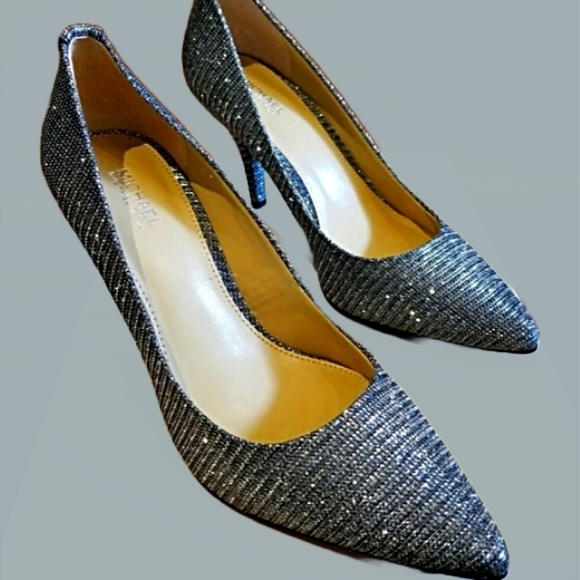 MICHAEL Michael Kors Shoes - Michael Kors Sparkle Silver Gray Heels - Best In Shoes Host Pick!